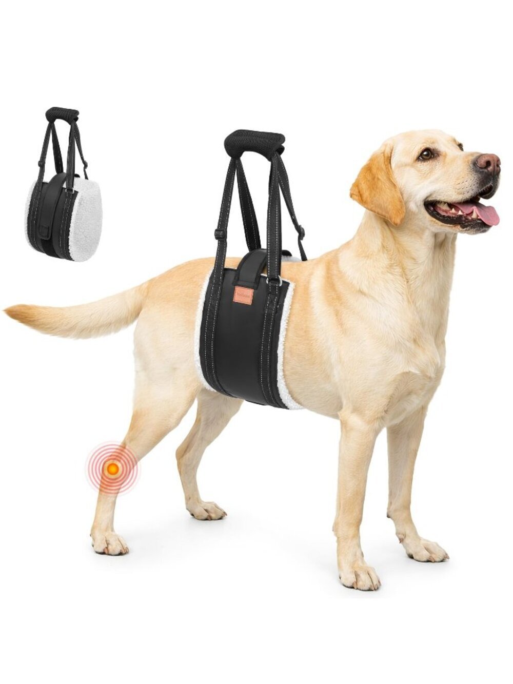 Adj Large Dog Lift Harness Sling for Large Dogs Hind Leg Support Soft Rehab